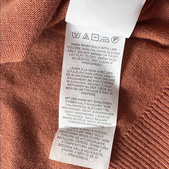 J Crew Summerweight Cotton V-Neck Cardigan Terracotta Size Medium - Picture 9 of 14